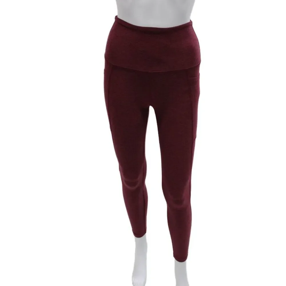 Beyond Yoga Womens Ankle Leggings Red Polyester Size XS
